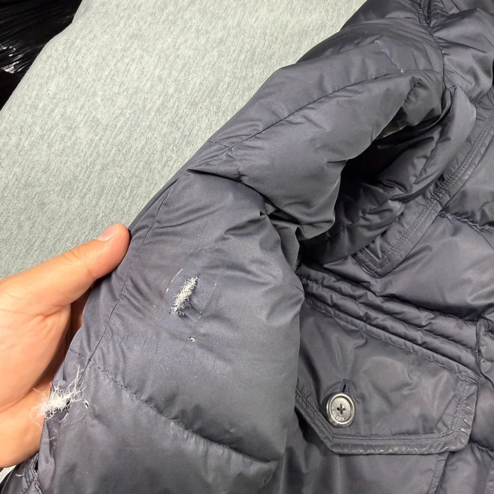 Polo Ralph Lauren Jacket Mens L Black Down Filled Quilted Puffer Heavy Parka Coa